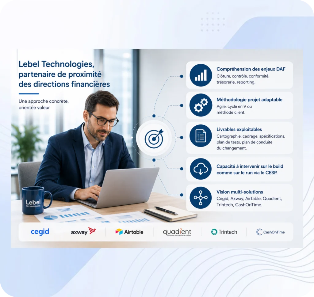 Conseil en transformation digitale et projets ERP Finance