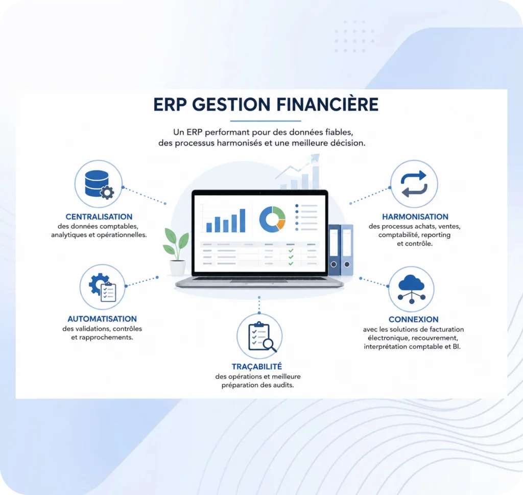 ERP Finance pour la gestion des données et le pilotage financier
