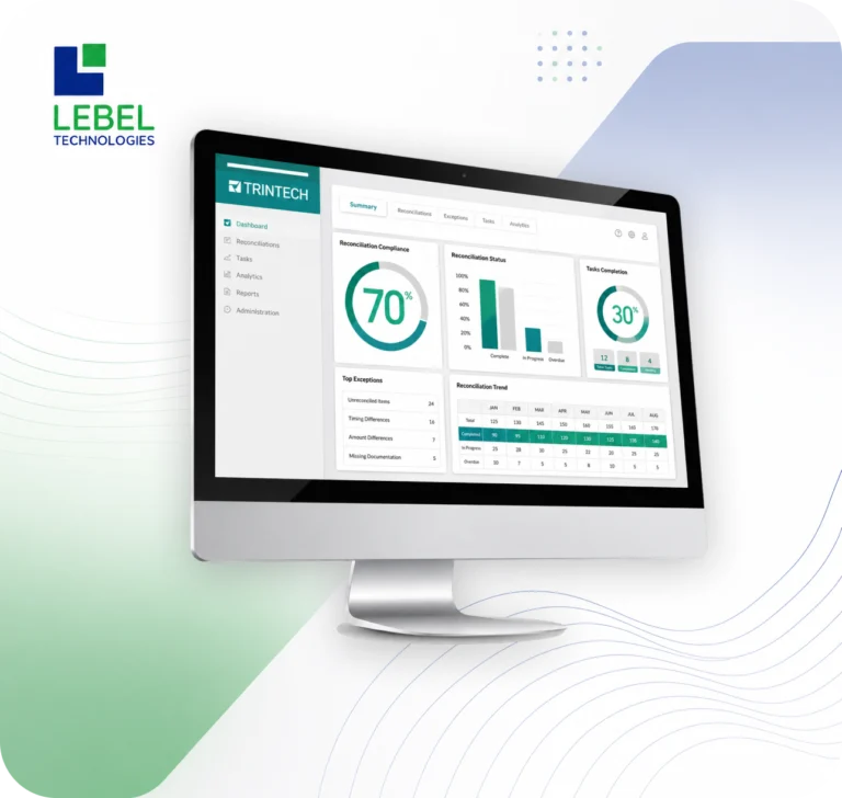 Lebel Technologies et Trintech : tableau de bord de rapprochement Trintech