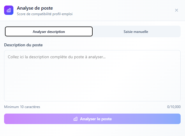 Matcher vos CV enregistrés avec des fiches de postes