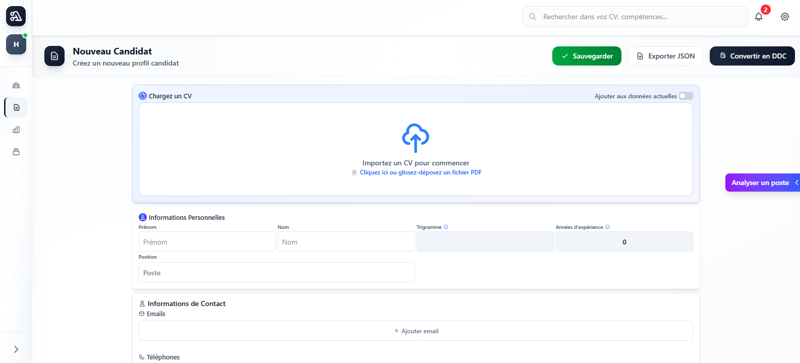 Enregistrez vos rapidement CV et convertissez les en 2 clics